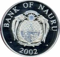 (№2002km14) Монета Науру 2002 год 10 Dollars (Brandenburgo Ворота)